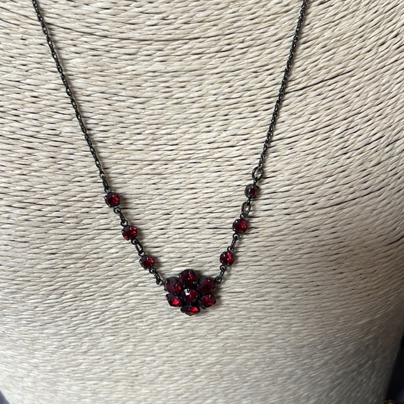 1948 Ruby, red necklace and earrings - Picture 3 of 4